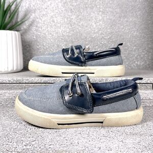 Tombik Denim Boat Shoes Loafers Velcro Toddler Size 10